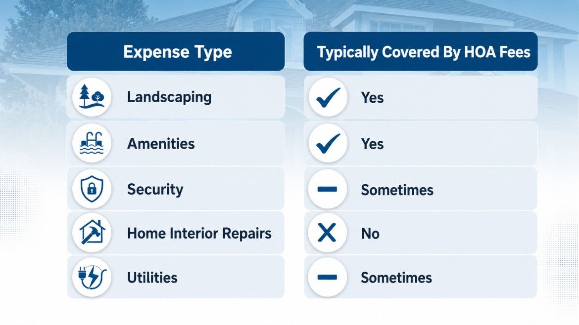 Common Expenses Covered By HOA Fees