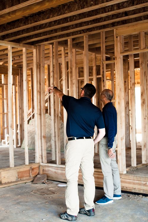 WIN Home inspectors doing a pre drywall inspection